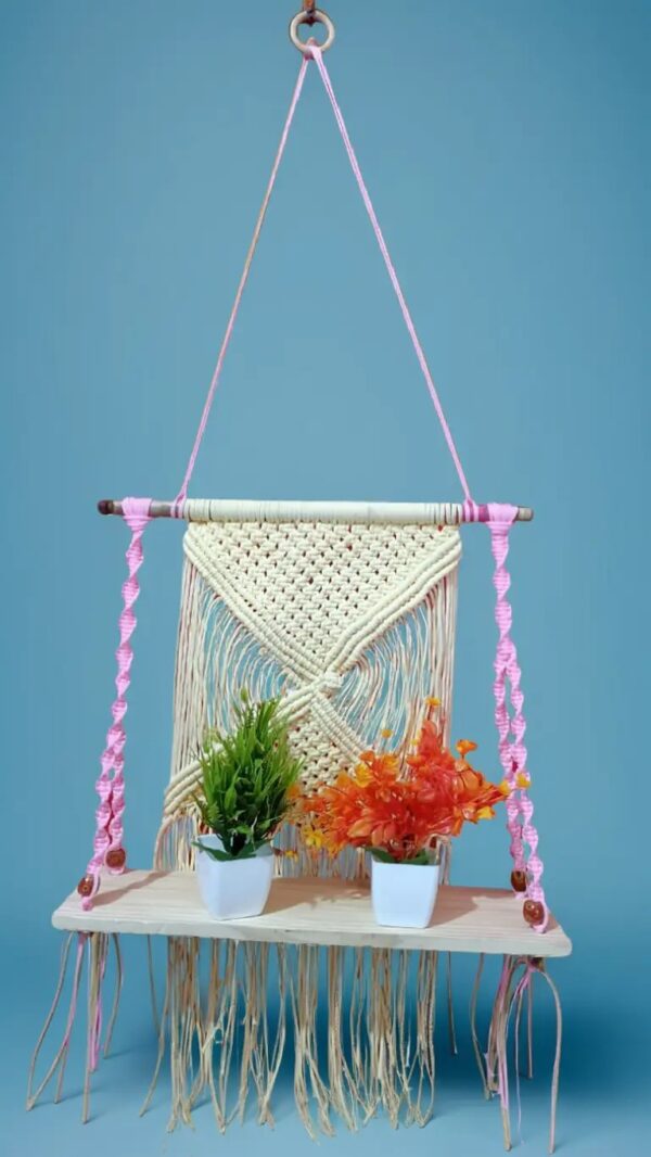 Elegant Macrame Shelf Display