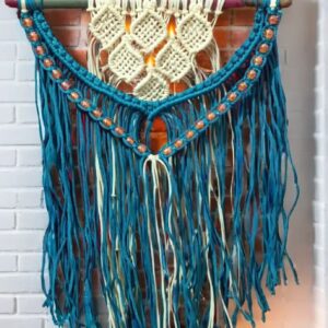 Teal and Cream Boho Dreamcatcher