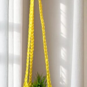 Sunshine Yellow Macramé Plant Hanger - Minimalist Charm